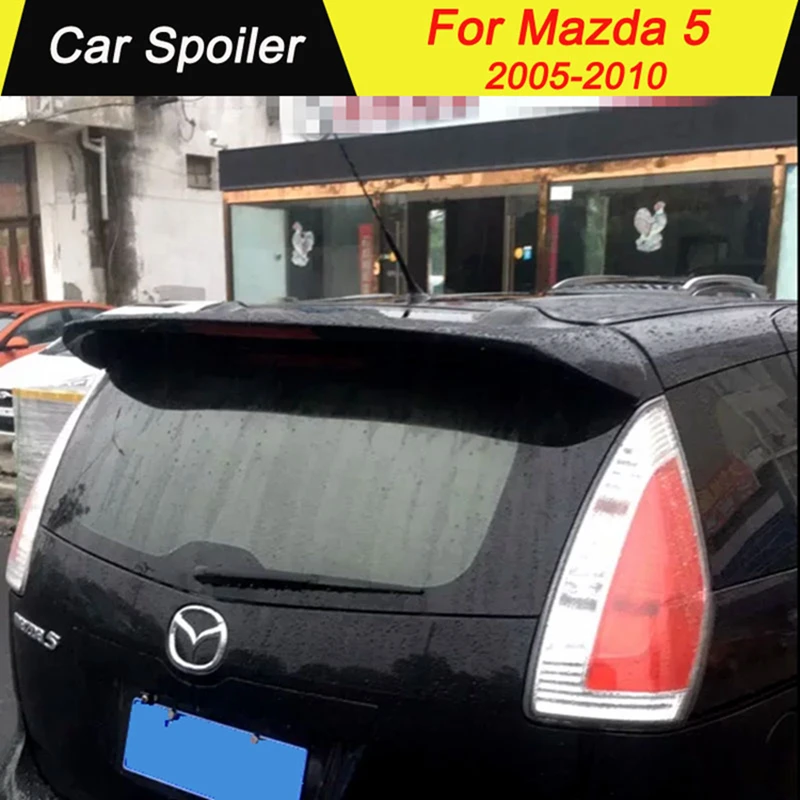 Для Mazda 5 2005-2010 Спойлер ABS материал черный или неокрашенный праймер цвет украшение в виде хвостового крыла задний спойлер багажника для Mazda 5
