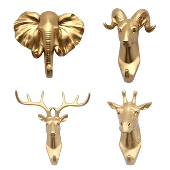 

4x Wall Mounted Keys Towel Hook Hanger Wall Decor Art for Living Room Bathroom