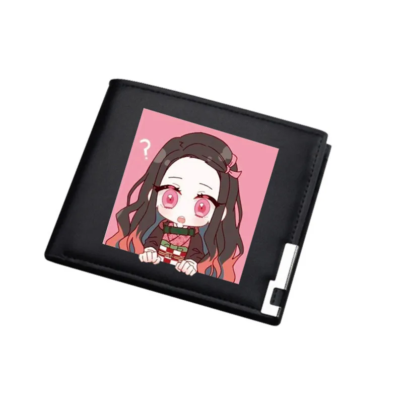 Demon Slayer: Kimetsu no Yaiba сумка для денег Студенческая ID держатель для карт из искусственной кожи короткий кошелек унисекс мультфильм Carteira подарок портмоне