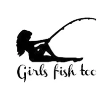 Adesivo decorativo de janela de carro, decalque adesivo para meninas peixes, barcos, isca, passatempos