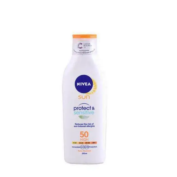 Солнцезащитное и чувствительное молоко Nivea SPF 50 (200 мл)| |
