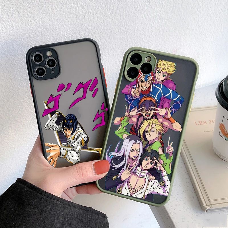Funda de teléfono de Anime JoJos Bizarre Adventure para iPhone 11 12