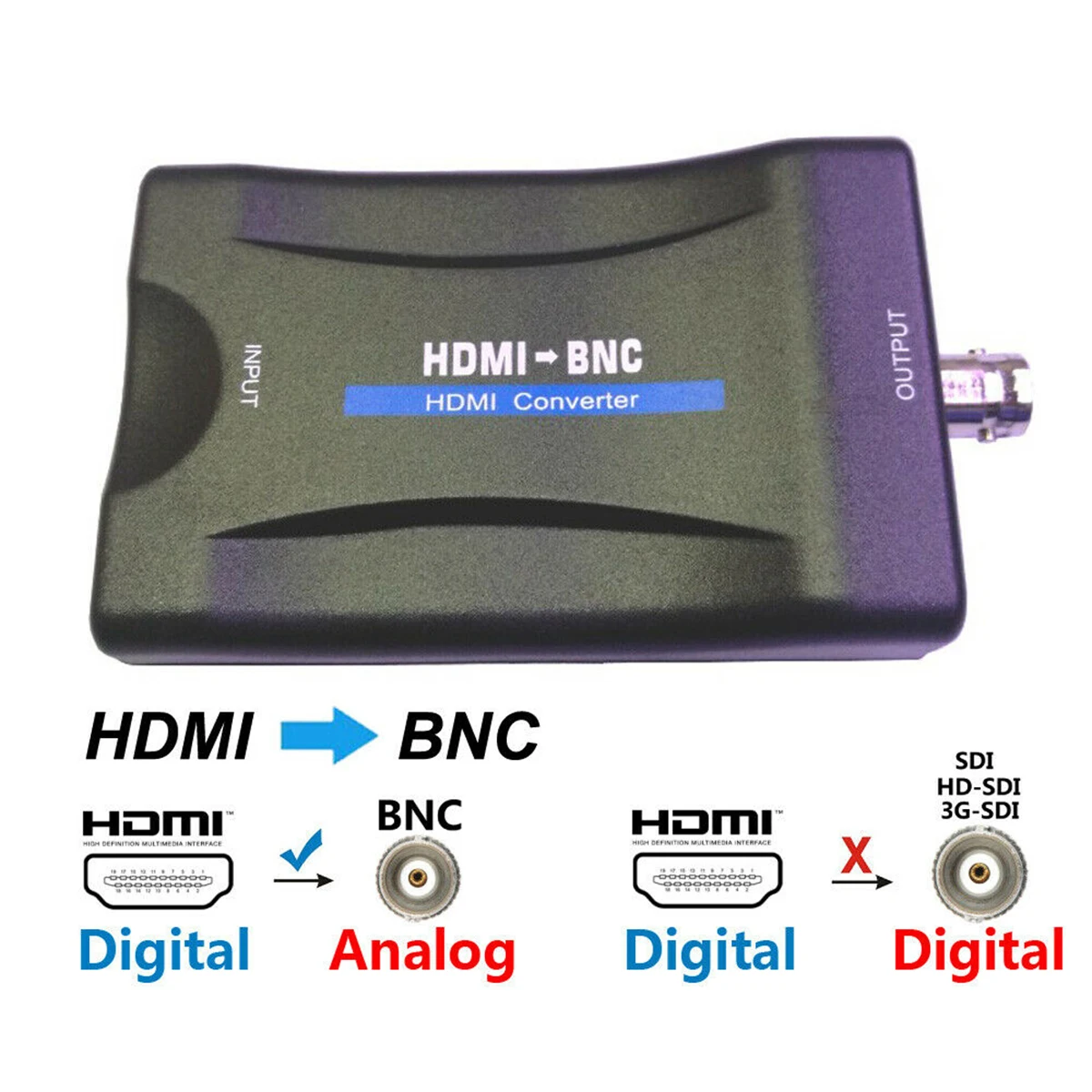 Адаптер-преобразователь SOONHUA HDMI в BNC гнездовые HDMI-конвертеры поддержка вывода NTSC