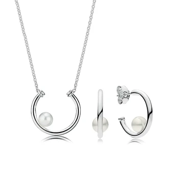 

NEW 100% 925 Sterling Silver New Listing RAU0536 Purely Necklace and Earring Gift Set Original Jewelry Charming Women Gift