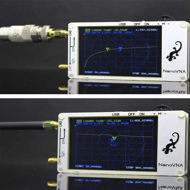 NanoVNA Векторный анализатор цепей антенный анализатор 50 K-900 MHz цифровой ЖК-дисплей ВЧ ОВЧ UHF стоящий развевая измеряя usb-мощность