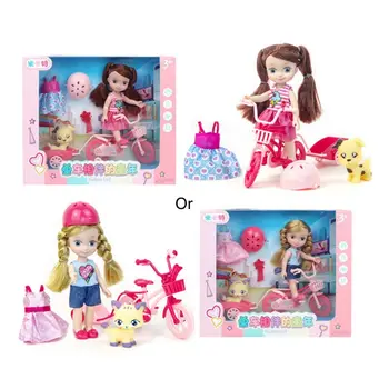 

1 Set Mini Cute Dress Up Doll Toy Girl Dollhouse Ornament Children Birthday Gift
