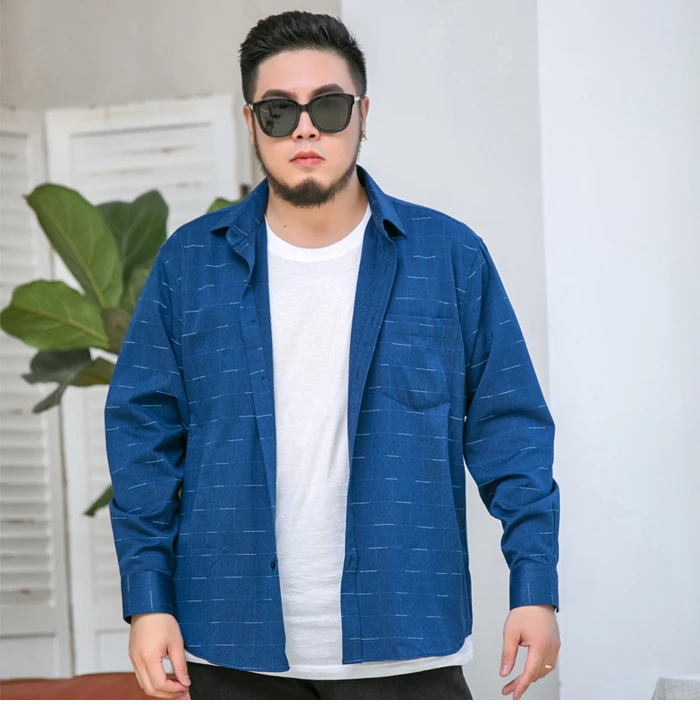 7XL 8XL 9XL 10XL весна и осень список Мужская рубашка с длинными рукавами с принтом деловая Повседневная Высококачественная хлопковая рубашка