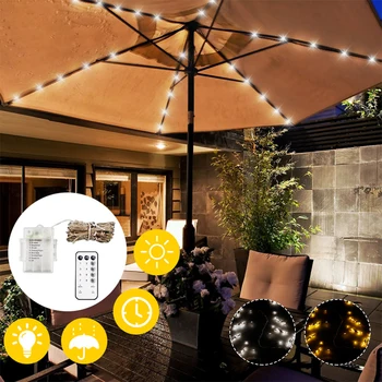 

Upgraded 104 LED Patio Umbrella Light Garden Parasol Lamp IP65 Waterproof LED String Light Flexible Decor Lighting Outdoor Lamp