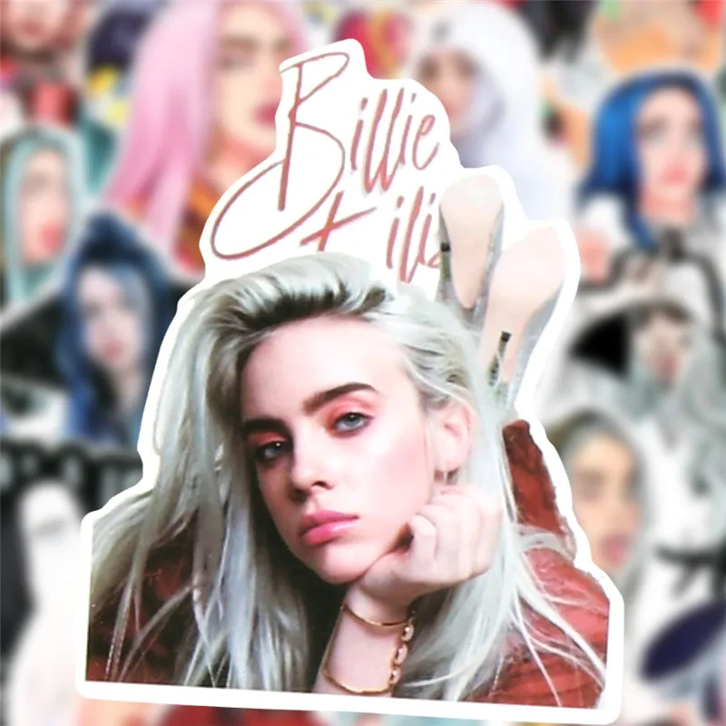 50 шт. водонепроницаемый Billie Eilish мультфильм наклейка s скейтборд холодильник сноуборд гитара мотоцикл Ноутбук наклейка классическая игрушка наклейка
