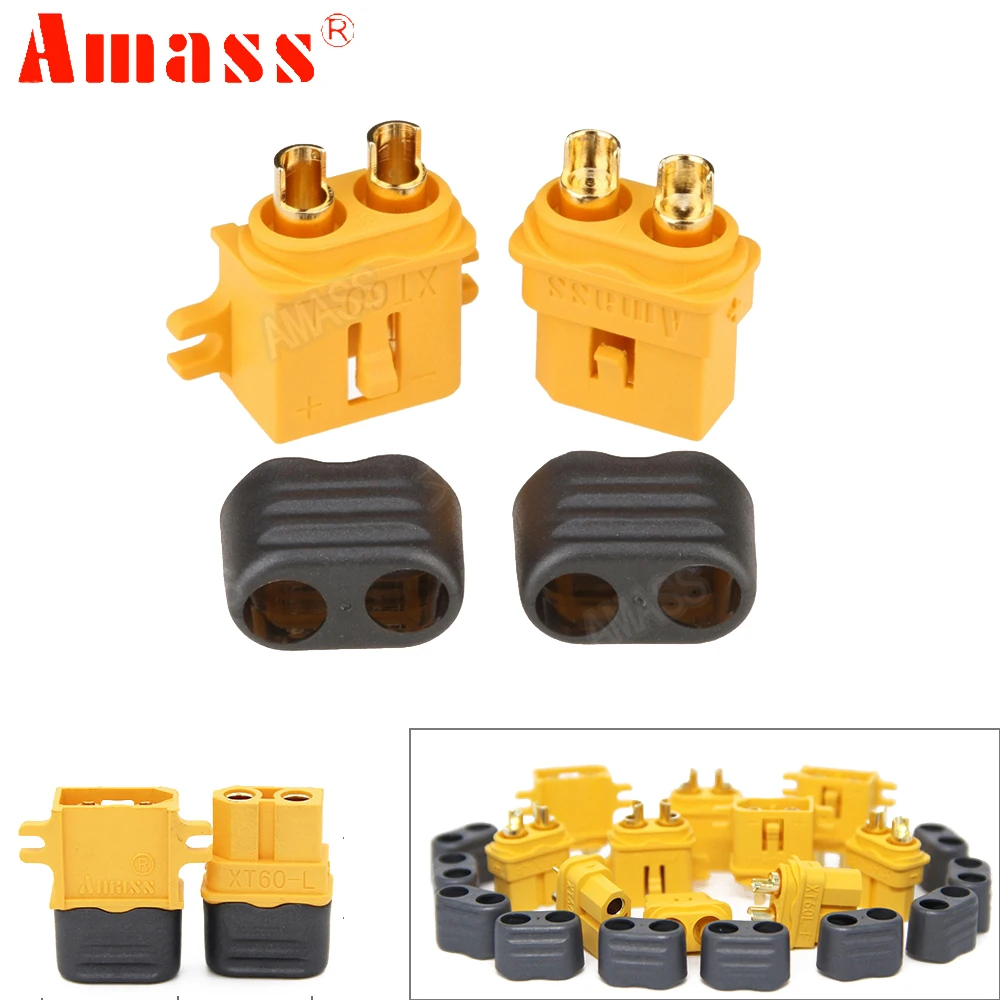 XT60L 5 пара/лот Amass XT60 L пуленепробки с замком защитный рукав для RC Lipo батареи|Детали