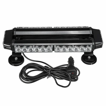 

15 Inch 30 LED Roof Strobe Light Bar Traffic Advisor Double Side Emergency Amber