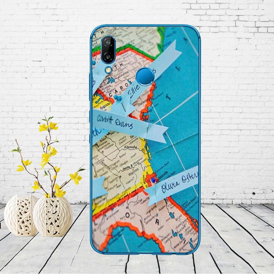 3 110DD World Map Travel Plans Clear Soft Silicone Cover for Huawei P9 P10 P20 P30 Lite mate 10 20 PRO lite p smart case - Цвет: 3