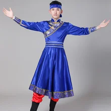 Китайский традиционный костюм, одежда для сценических танцев, монгольские народные костюмы для выступлений, праздничный наряд, мужское тибетское платье, TA2254