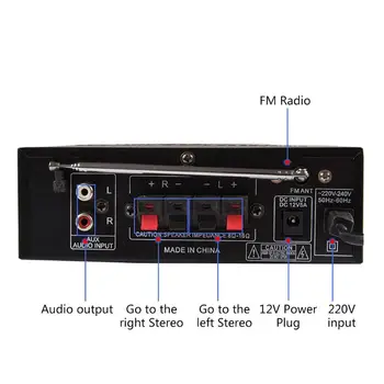 

Car Amplifier Digital HIFI Powers Amplifier Bluetooth FM Car Home Stereo Subwoofer
