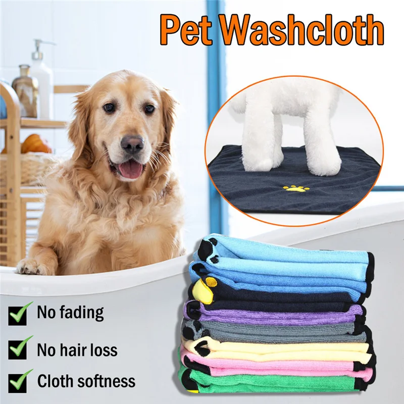 Super Dry Pet Towel Absorbent Quick-drying Machine Washable Bag Cleaning Dog Multi-purpose |
