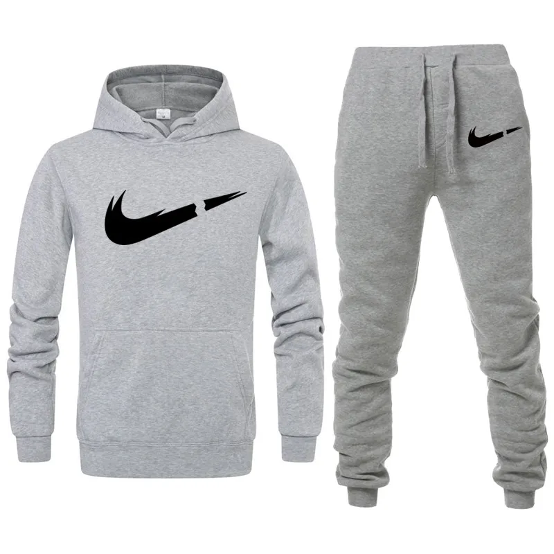 Light gray-Suit Модный бренд, мужские толстовки,, весна-осень, мужские повседневные толстовки с капюшоном, мужские цветные толстовки, уличная Толстовка - Цвет: Light gray-Suit