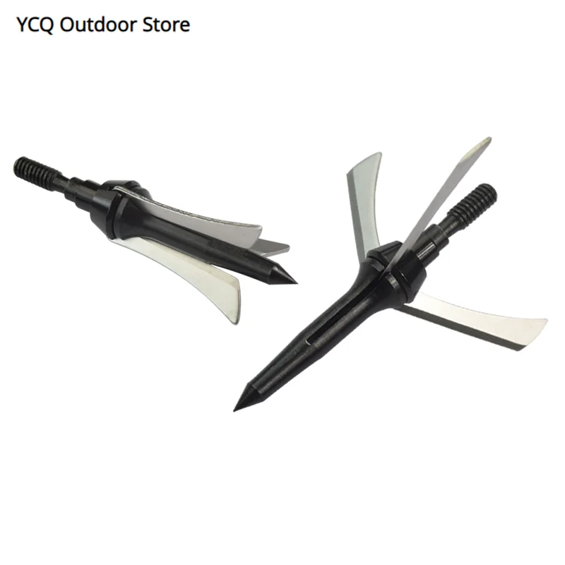6pcs 3 Blades Broadheads 100/125 Grain Cut Hunting Mechanical Bow