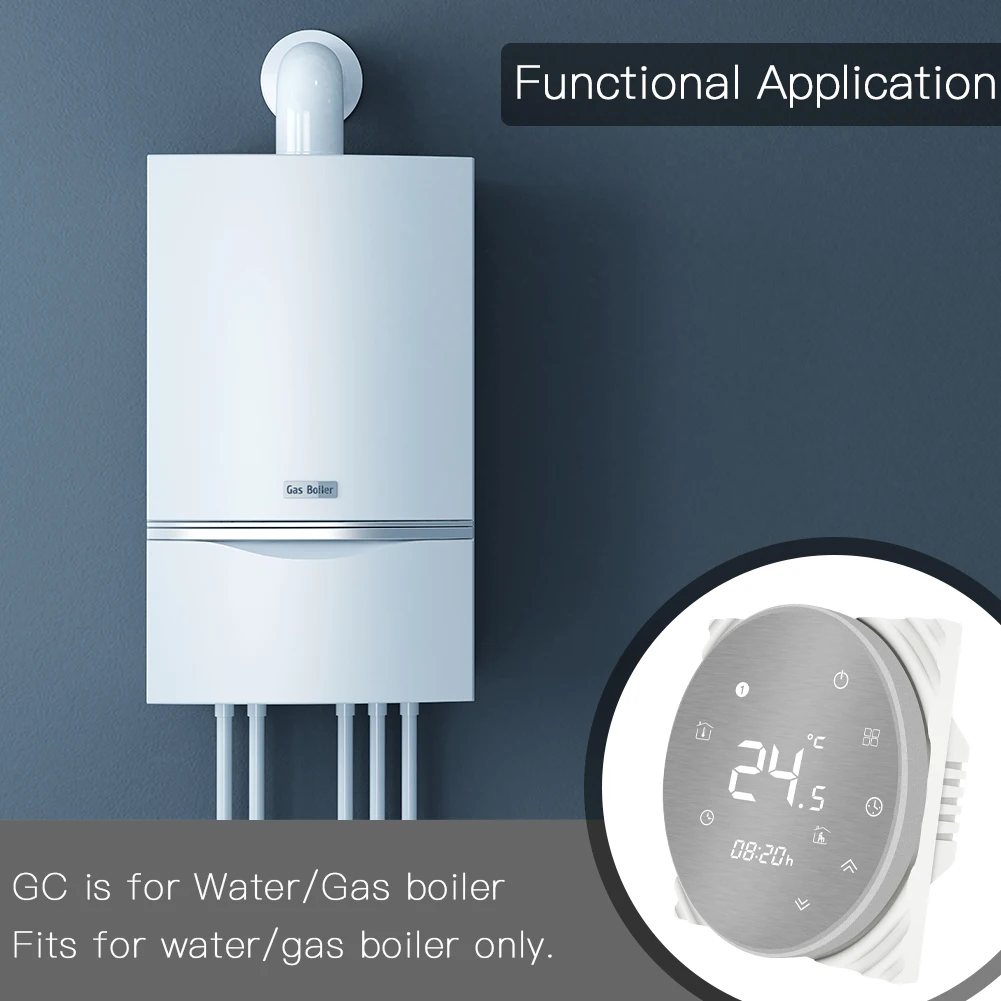 Умный термостат Wi Fi воды/газовый котел подсветка 3A Еженедельный программируемый работает с Alexa Google дома BHT-6000-GCLW
