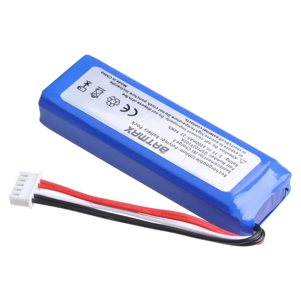 Pack de Bateria de Polímero 6200mah para Jbl Bateria Batmax Carga Orador Substituição 3 Gsp1029102a - Image 5