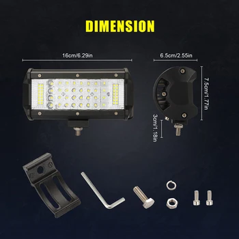 

High quality LED Work Light 10-30V DC Accessories Lighting Lamps Fog Quad Row