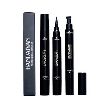 1 шт., двухсторонняя черная жидкая подводка для глаз, штемпельные карандаши, быстросохнущие, водонепроницаемая жидкая подводка для глаз, ручка, инструмент для макияжа глаз, TSLM2