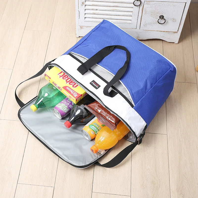 New Style Insulation Cooler Bag 34L Large Capacity Oxford Cloth Lunch Bag Family Outdoor Picnic Portable Lunch Box Handbag