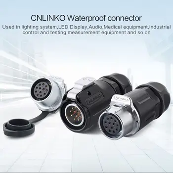 

LP20 DC Volt 2 3 4 5 7 9 12 Pin Circular Industrial Male/Female Plug and Socket Solar Energy DC Waterproof Connector A69B