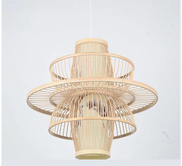Chinese Style Bamboo Pendant Lights for Restaurant Living Room Loft Pendant Lamp Light Fixture Kitchen Hanging Lamps Lights