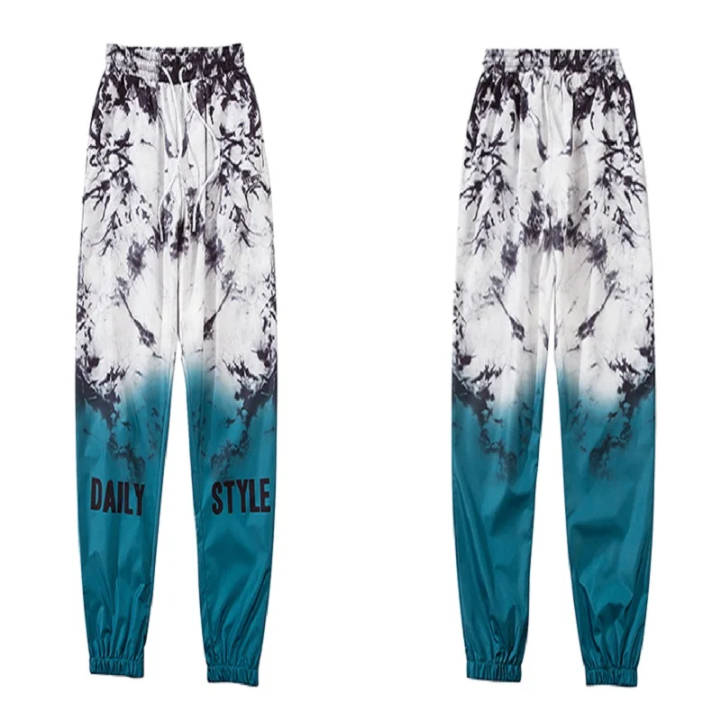 Hip Hop Joggers Pants Gradient Color 2021 Streetwear Men Harajuku Sweatpants Spring Summer Track Pant Soft HipHop Harem Trousers | Мужская