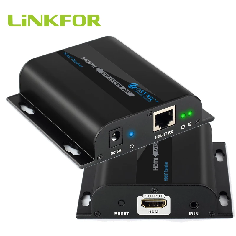 LiNKFOR приемопередатчик для 120m HDMI удлинитель hdbitt HDMI 1080p по одному Cat5 Cat6 с ИК-выходом для сетевого маршрутизатора коммутатор
