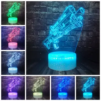 

Classic Shooting Game of Battle Prop Scoped Tactial 3D Optical LED 7 Color Change Boy Fans Birthday Xmas Kids Toy Free Ship