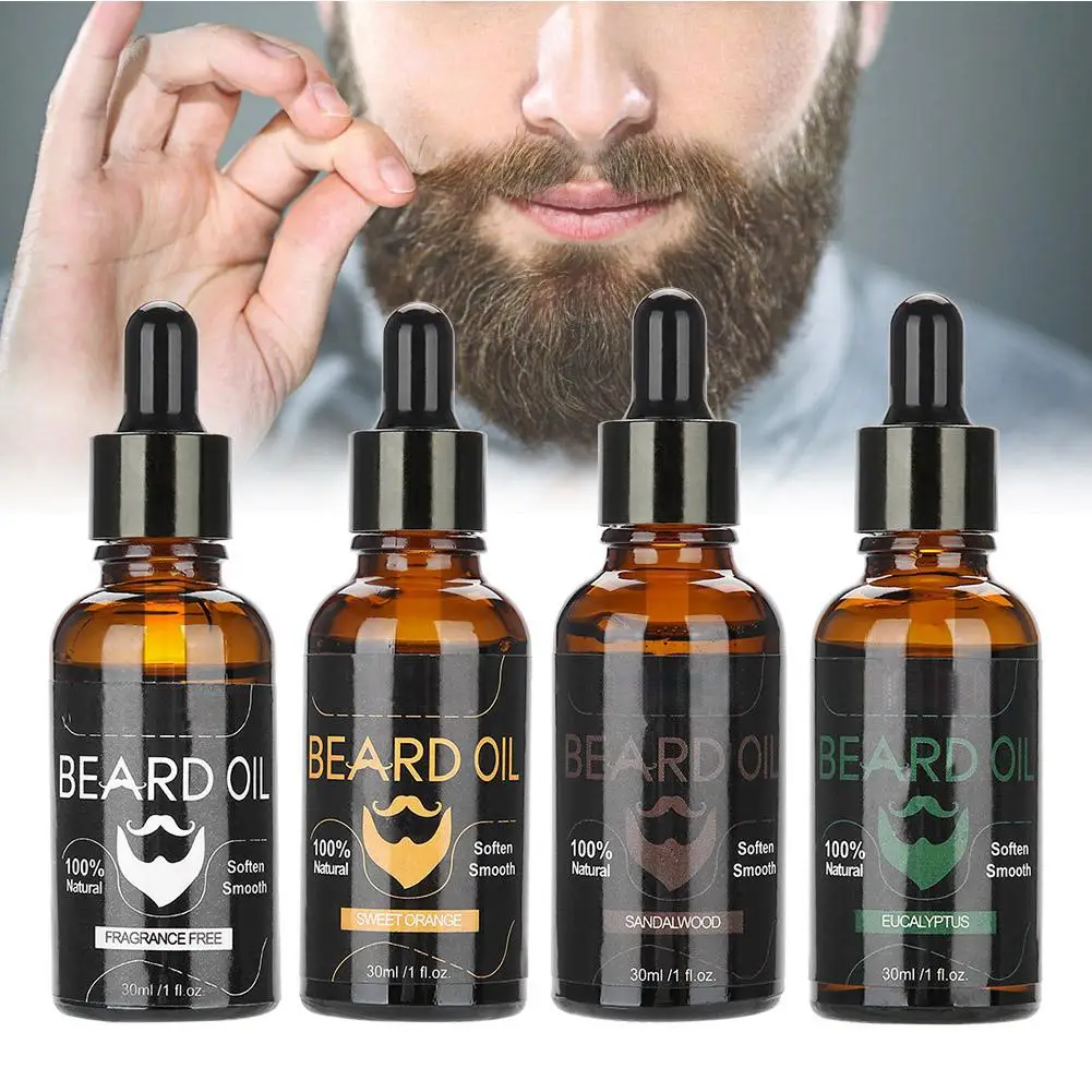 30ml Natural Organic Beard Oil Facial Hair Grow Beard Essential Oil Hair and Beard Growth Oil Men Beard Grooming Products TSLM2