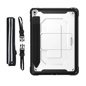 

For iPad AIR2 9.7 Inch Tablet PC Case TPU Shockproof Protective Back Cover with Pen Slot Tablet Stand Case