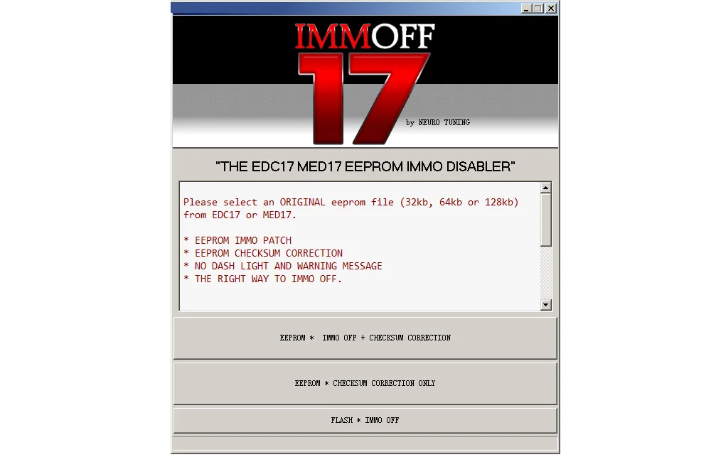 eepromtool exe immo off