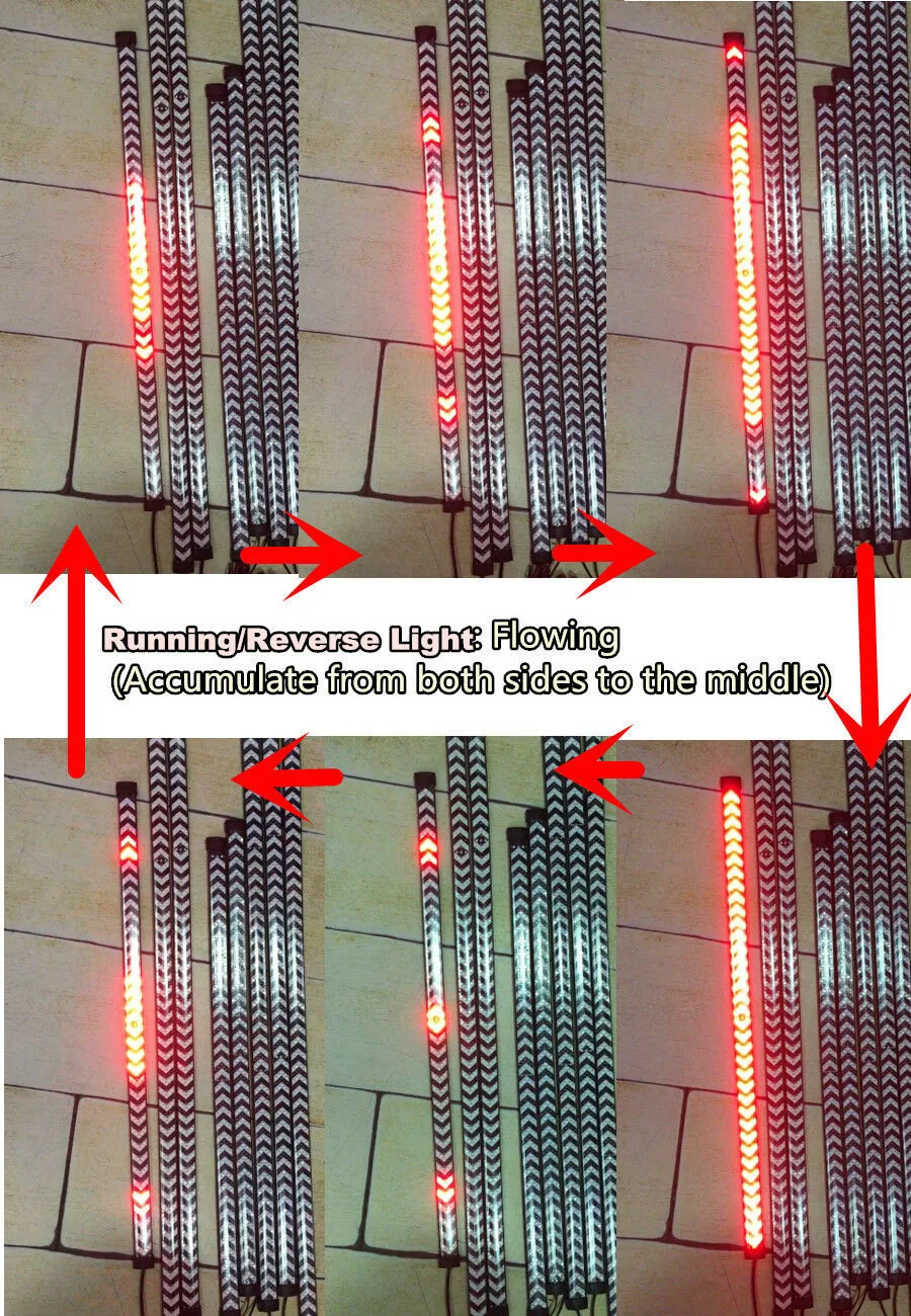 150 см 450LED IP67 задние полосы света пикап грузовик задние ворота течет последовательный тормозной сигнал двойная вспышка света