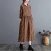 long sleeve plus size cotton linen ruffle vintage floral for women casual loose autumn dress elegant clothes 2022 ladies dresses ► Photo 3/5