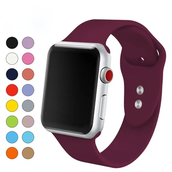 

38/40mm 42/44mm smart Watch bands wrist band soft Silicone strap Skin-friendly sweat-proof for apple iwatch 1/2/3/4
