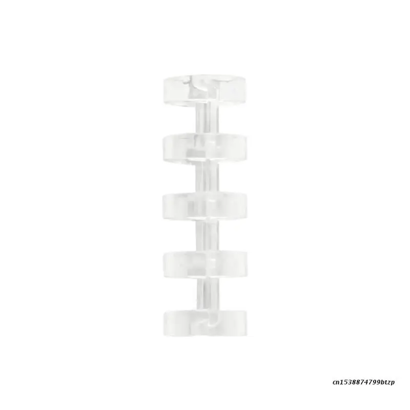 투명 플라스틱 바인딩 빗 조리개, 0.63 인치, 1.6cm, 5 링, 1 개