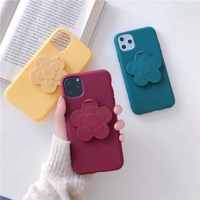 Phone Case with Small Flower Shaped Mirror Glass for iPhone X XR XS Max 11 pro 7 8 6 s Plus TPU Soft Cover |