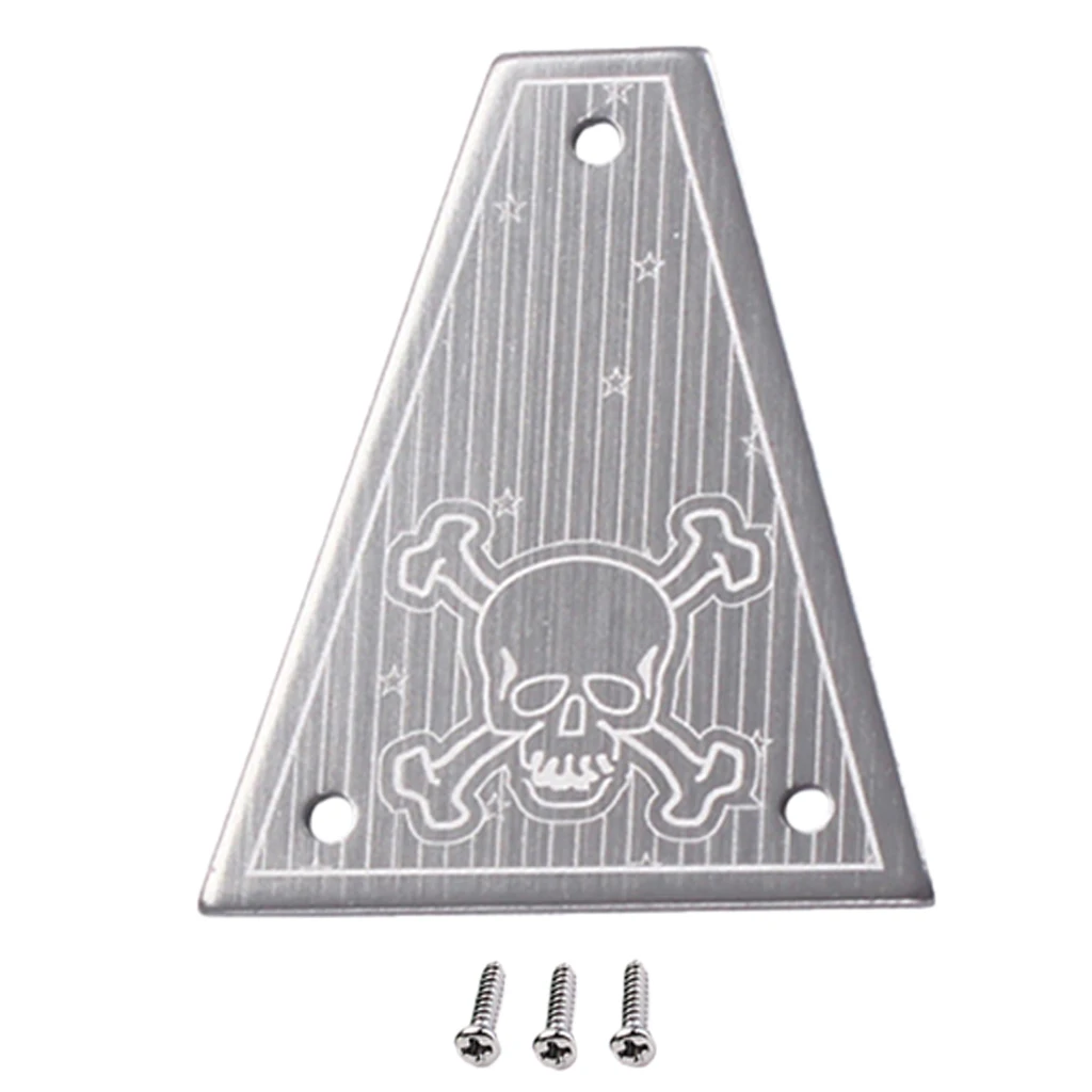 Tooyful  Rod Cover Plate with 3 Pcs Mounting Screws for Jackson Electric Guitar