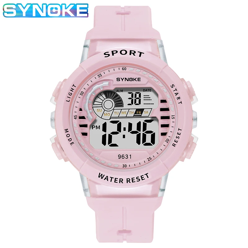 SYNOKE Watch For Girls Boys Digital LED Wristwatches 50M Waterproof Alarm Clock Time