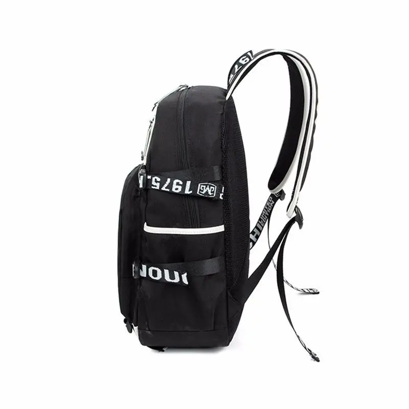 SCP Foundation Backpack Black Bookbag Cartoon School Bags for Teenage Kids SCP Travel Bagpack USB Laptop Shoulder Bags