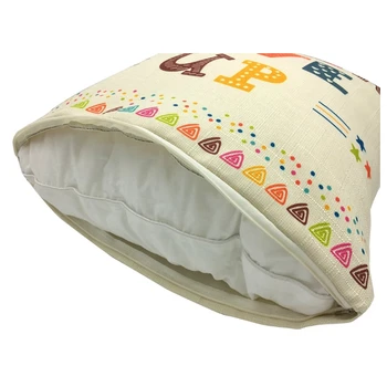 

New Flax Square Decorative Throw Pillow Case Cushion Cover 18x18 Inch NEVER GIVE UP