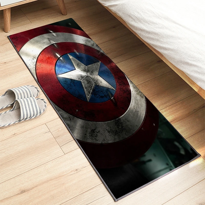 Marvel, Капитан Америка, супер герой, напольный коврик, длинный дверной коврик, ковер для спальни, кухни, гостиной, нескользящий коврик, подарок, косплей