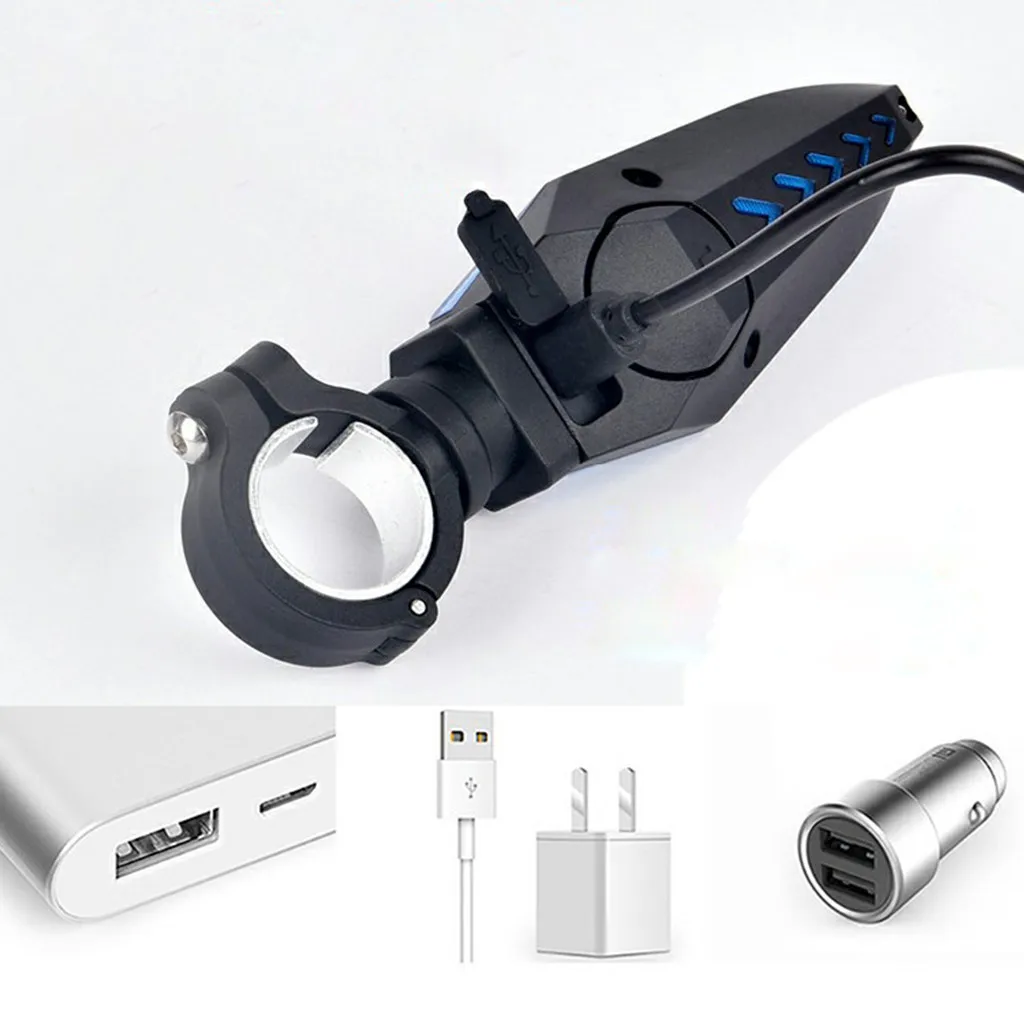 Top Mini Bicycle Light USB Rechargeable Cycling Bicycle MTB Handlebar Grip Bar End With LED Light Warni #0808 #0808 3