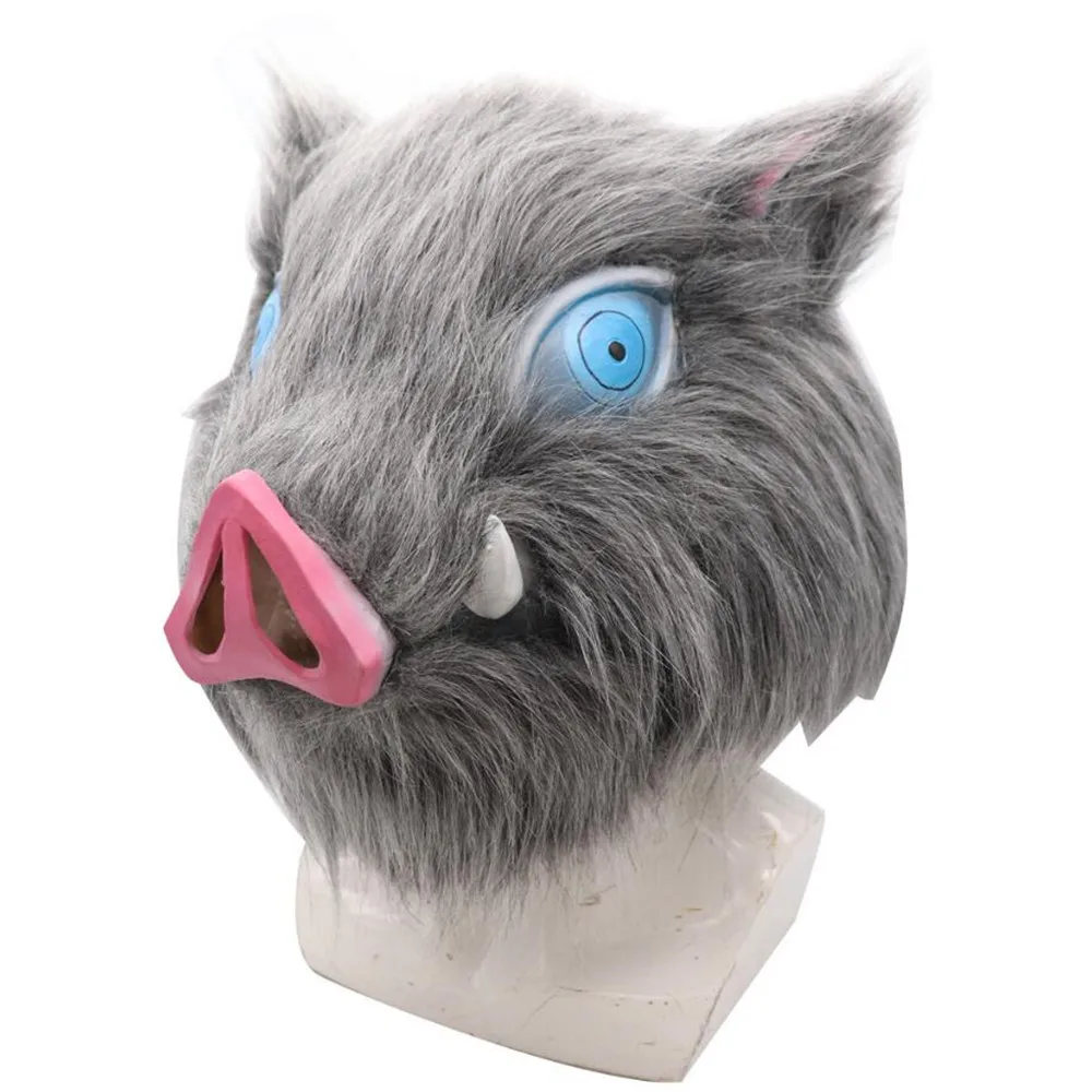 

Anime Inosuke Hashibira Mask Demon Slayer Kimetsu no Yaiba Pig Helmet Cosplay Prop