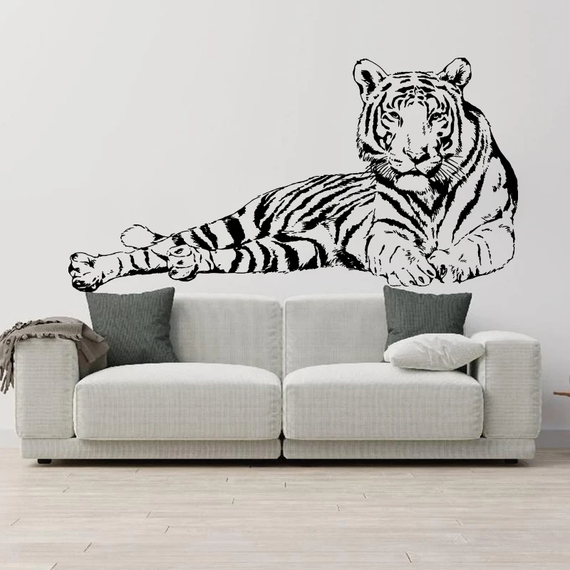 Tigre adhesivo pared 3d Aspecto Salón Dormitorio Naturaleza Animal Z15 