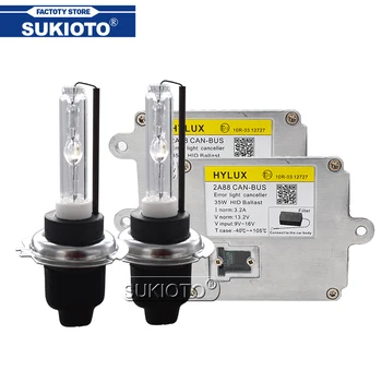 

SUKIOTO AC 35W Original Cnlight HID Xenon Bulb Kit Canbus Ballast Hylux 2A88 HID Replacement Lamp Kit H1 H3 H7 H11 9005 9006 D2H