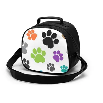

Colorful Animal Paw Portable Insulated Lunch Bag Thermal Food Picnic Lunch Bags for Kids Cooler Lunch Box Bag