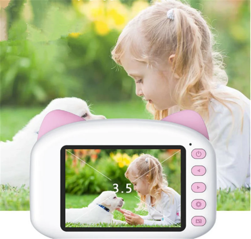 Câmeras de Tela Presentes dos Miúdos Crianças Câmera Digital Polegada hd Vídeo Projeção 1200 w Pixels Brinquedos Educativos Pai Criança Jogo 3.5 11 Crianças câmera digital 3.5 Polegada câmeras de